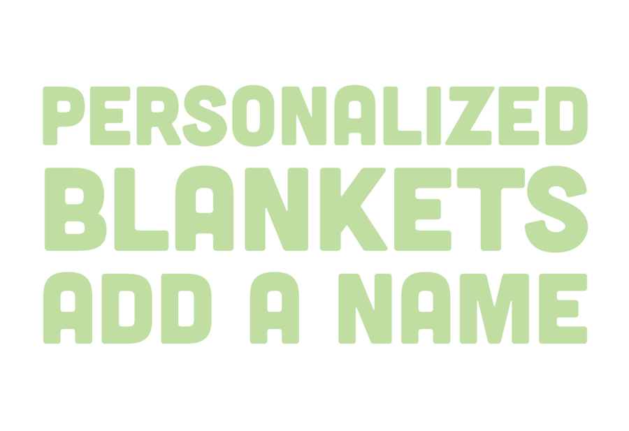 link to personalized blankets where you can add a name or text