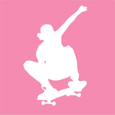 C150 Skateboarding Boy Silhouette Design Block