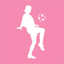 C803 Soccer Woman Silhouette Design Block