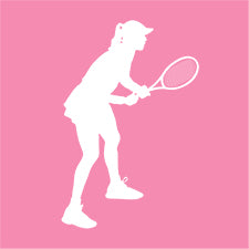 C821 Tennis Woman Silhouette Design Block