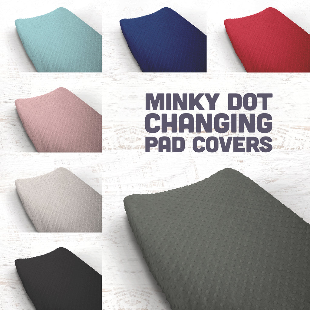 MINKY DOT CHANGING PAD COVER