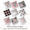 Joomookie Hot Air Balloon Minky Cushion Covers in Pink & Gray