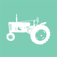 F012 Vintage Tractor Design Block
