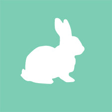 F201 Bunny Rabbit Silhouette Design Block