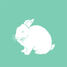 F202 Vintage Bunny Rabbit Design Block