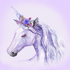 M104 Unicorn Watercolour Design Block