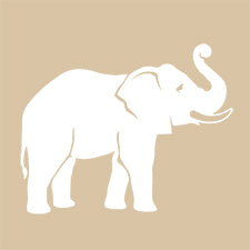 S054 Elephant Silhouette Design Block
