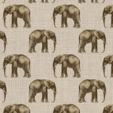 S055 Elephants on Linen Design Block