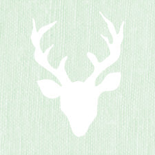 E301 Stag Antlers on Linen Design Block