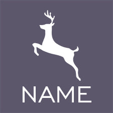 T005  Leaping deer with NAME Design Block