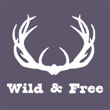 T160 Antlers WILD & FREE  Design Block