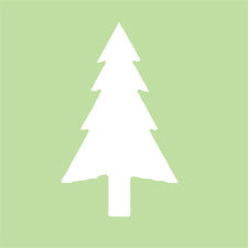E851 Pine Tree Silhouette Design Block