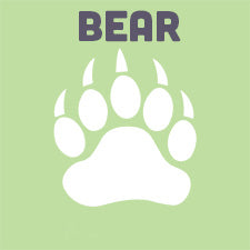 E103 Bear Paw Print Design Block