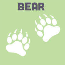 E104 Bear Paw Prints Design Block
