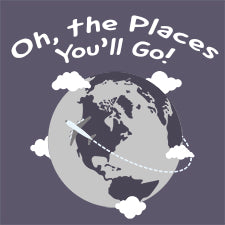 T142 OH THE PLACES YOU'LL GO Globe & Design Block