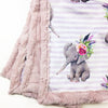 SAFARI BABY ELEPHANT Joomookie Minky Blanket