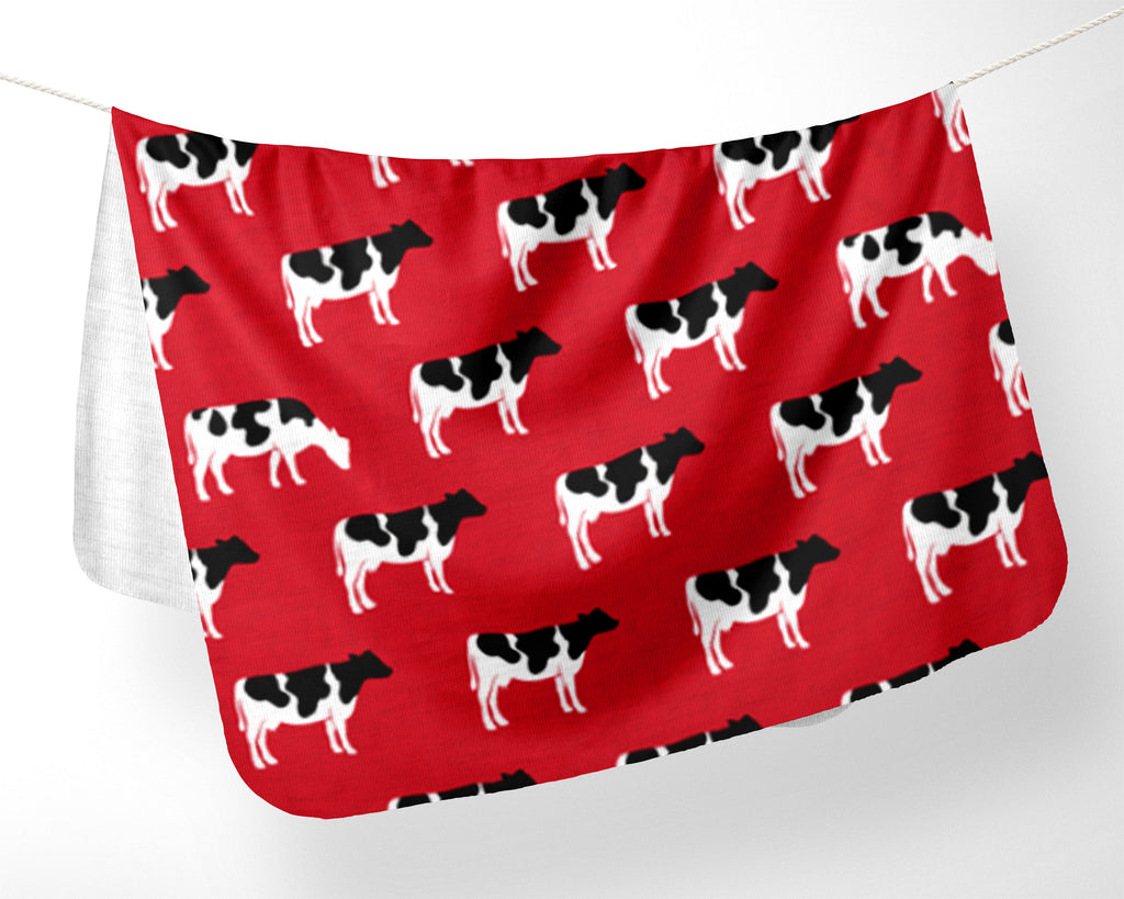 COWS Joomookie Organic Receiving Blankets RED