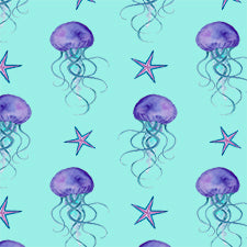 W174R Jelly Fish Watercolour Design Block